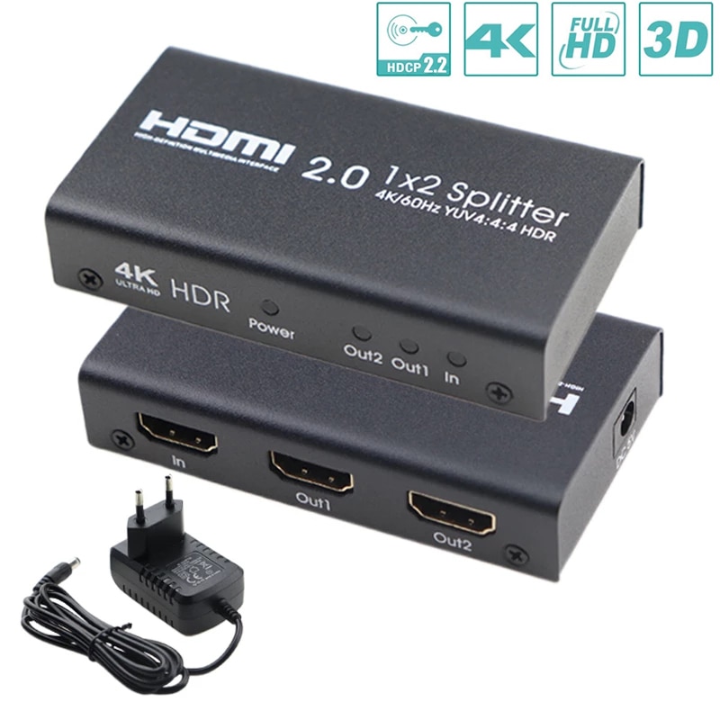 HDMI 2.0 й 2  4K @ 60Hz YUV 4:4:4 HDR Ʈ й ڽ, 1  2 ƿ Xbox PS4 HDTV Ϳ HDCP 2.2 HDMI ó
